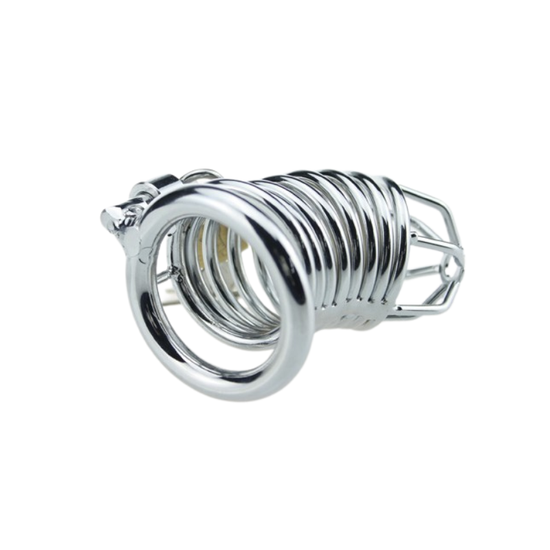 Jaula de Castidad Metal Anillo y Funda 004