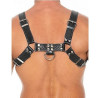 Arnés Ajustable Ouch Chest Bulldog Harness Bonded Leather Negro