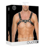 Arnés Ajustable Ouch Chest Bulldog Harness Bonded Leather Negro