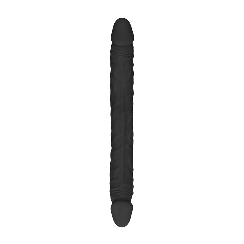 Double Dong Flexible Realrock Negro 14"