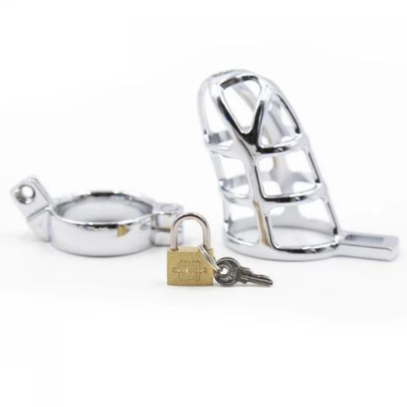 Jaula de Castidad Metal y Anillo Ohmama Fetish 5061