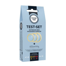 3 Preservativos + Medidor Mister Size Test 53/57/60