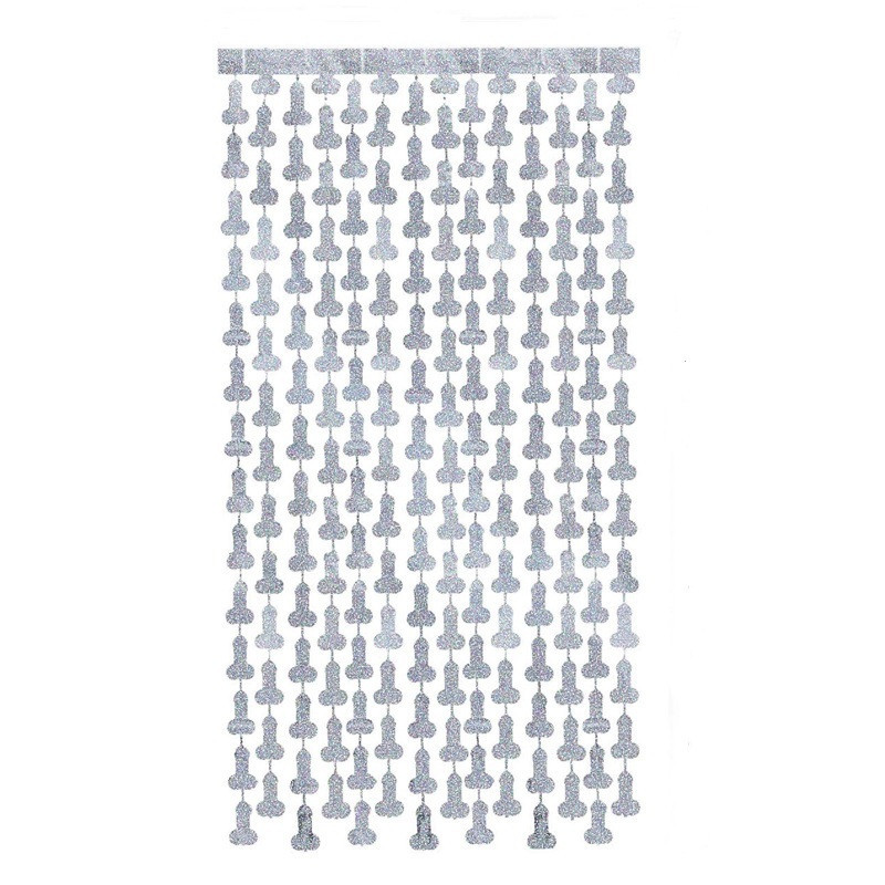 Set 2 Cortinas Penes Metallic Disco Party Glitterati