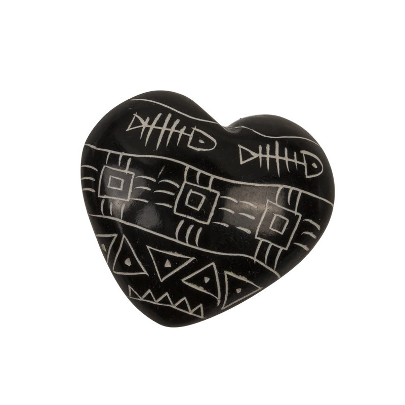 Corazón Esteatita Hand Made Kenia