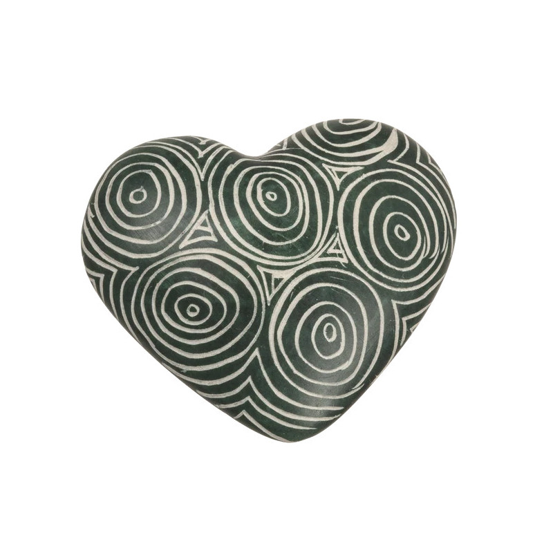 Corazón Esteatita Hand Made Kenia