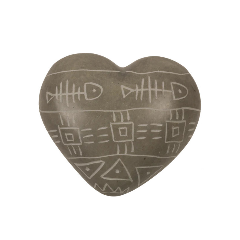 Corazón Esteatita Hand Made Kenia