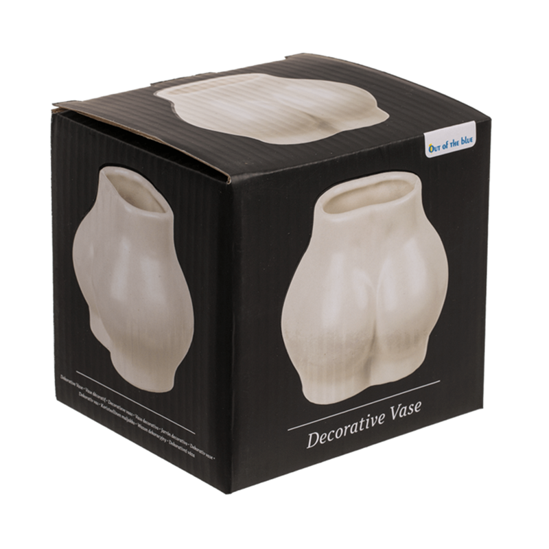 Jarrón Cerámica Nalgas Blanco