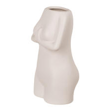 Jarrón Cerámica Cuerpo Mujer Blanco