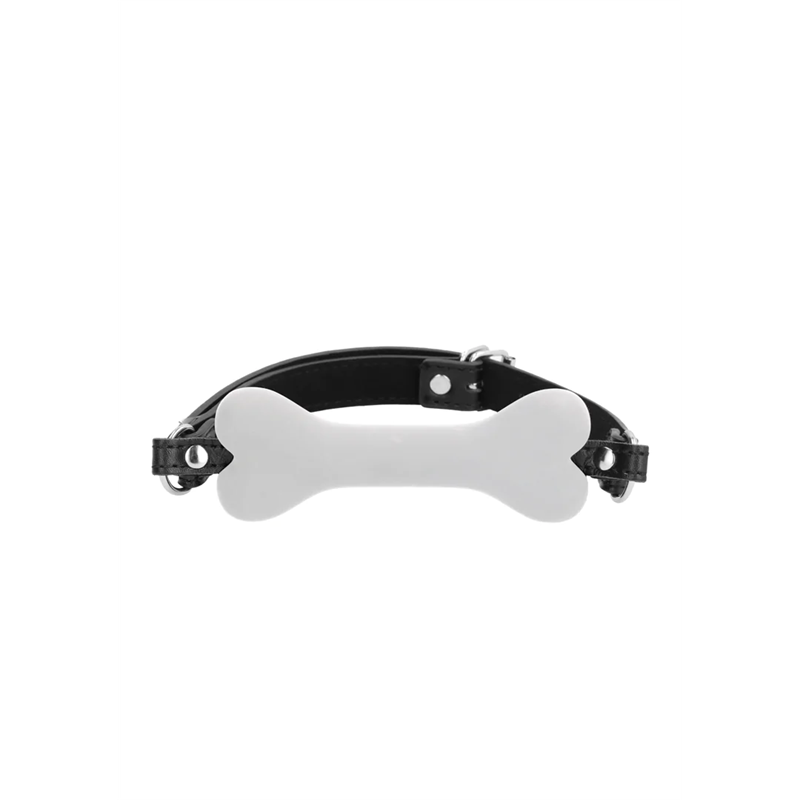Mordaza Silicone Bone Gag White Puppy Play Ouch