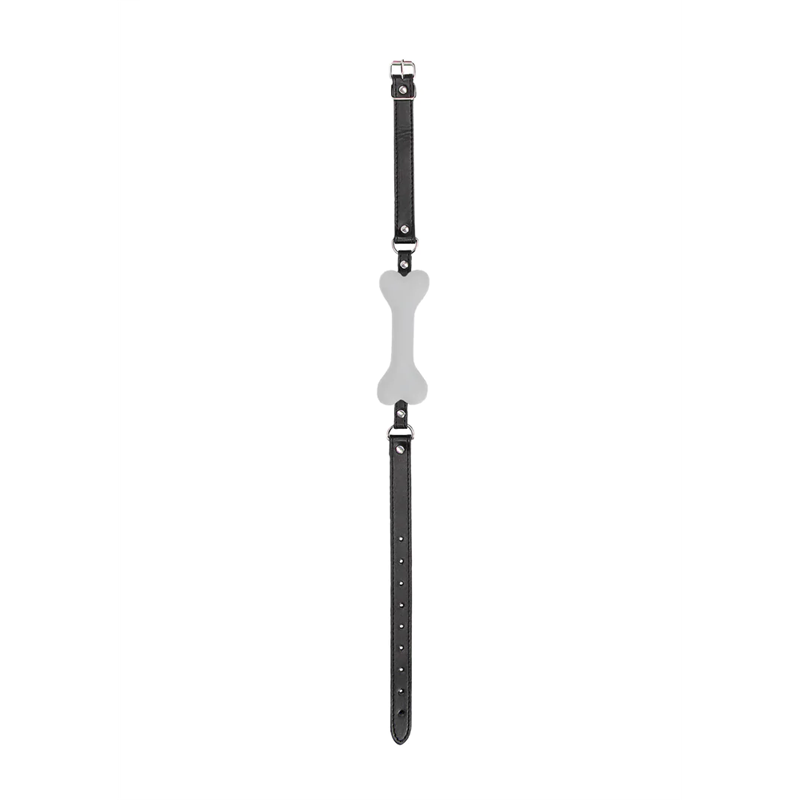 Mordaza Silicone Bone Gag White Puppy Play Ouch