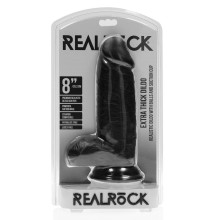 Dildo Grueso 8" Balls Realrock Negro