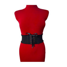 Cinturón Corsé Bajo Pecho Volantes Negro