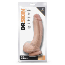 Dildo Realístico Dr Skin Mayor 9" Beis