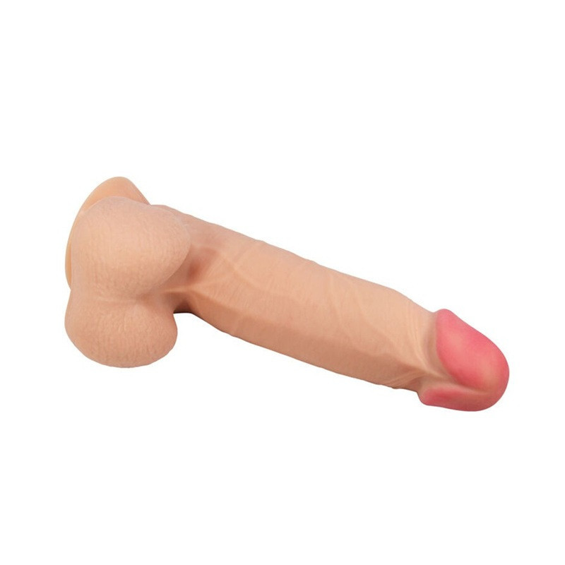 Dildo Sliding Skin Articulado Beis 8,5