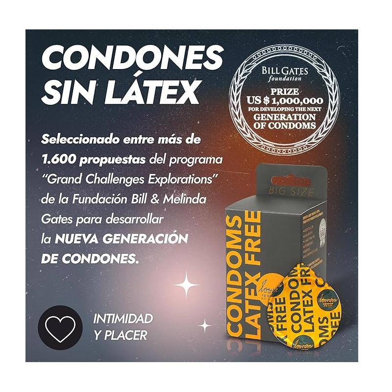 Caja 12 Preservativos XL Sin Látex Loovara