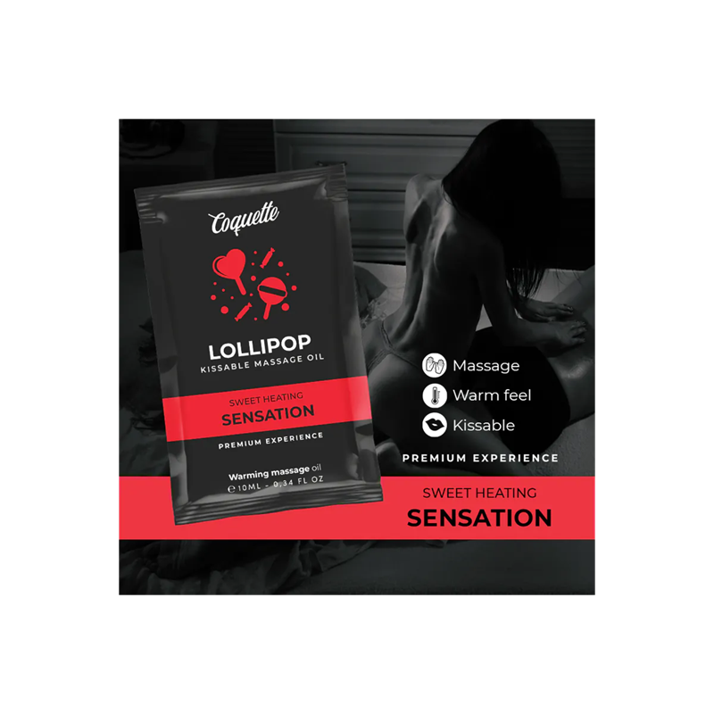 Sobre Aceite de Masaje Calor Piruleta Coquette 10 ml