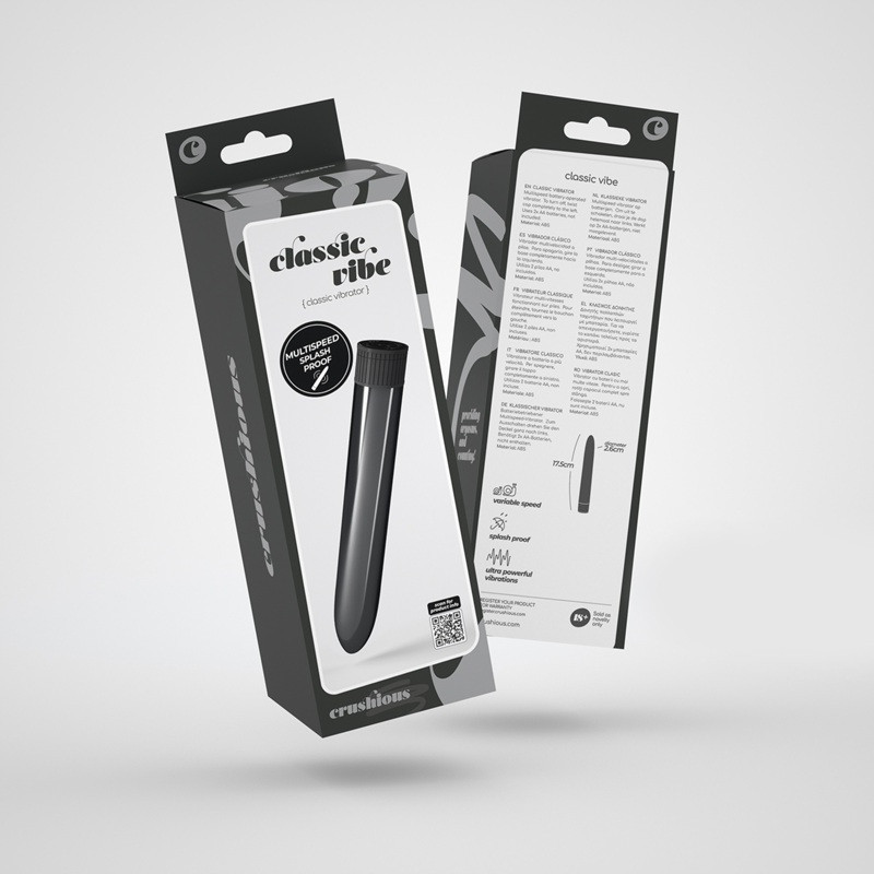 Vibrador De Pilas Classic Vibe Negro Crushious