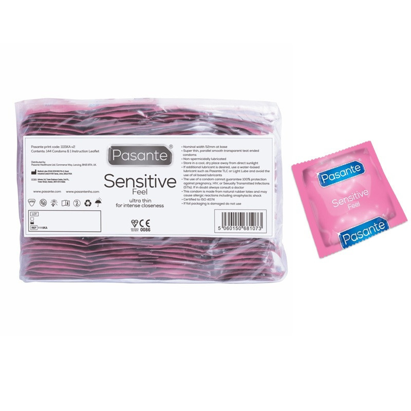 144 Preservativos Pasante  Sensitive Feel