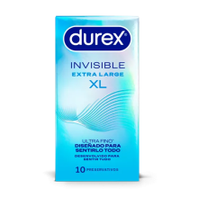 Caja 10 Preservativos Durex Invisible XL Ultrafino