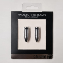 Imanes Pezones Ouch Magnetic Nipple Clamps Diamond Bullet Gris