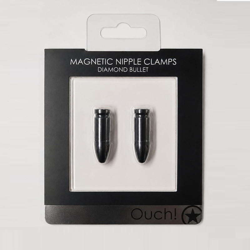 Imanes Pezones Ouch Magnetic Nipple Clamps Diamond Bullet Negro