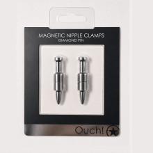 Imanes Pezones Ouch Magnetic Nipple Clamps Diamond Pin Gris