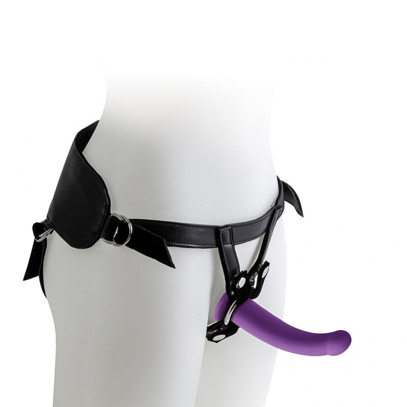 Set Arnés + 3 Dildos Silicona Virgite Morado
