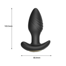 Plug Anal Vibrador Rotador Control Remoto