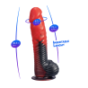 Fantasy Liquid Silicone Devil Red Silexd 8"