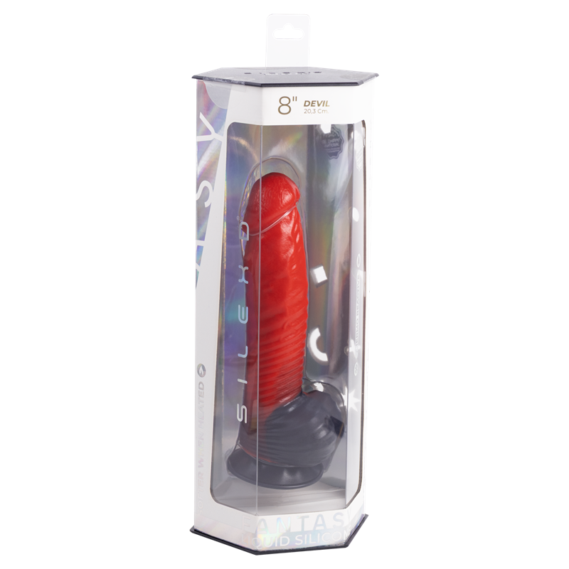 Fantasy Liquid Silicone Devil Red Silexd 8"