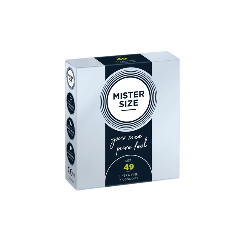3 Preservativos Mister Size Talla 49 Extrafinos