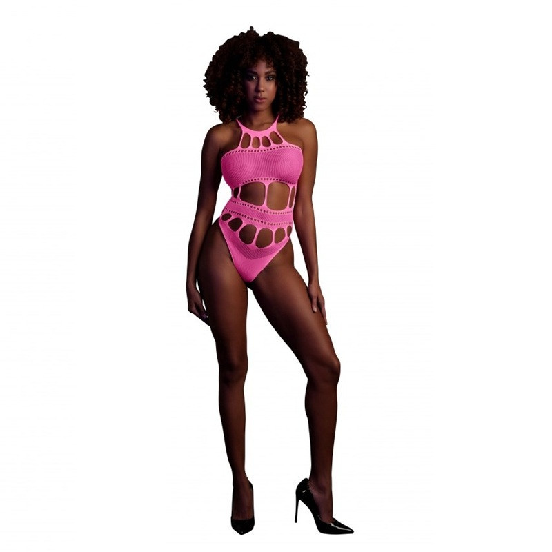 Body Grecian Neckline Neon Pink Ouch 832