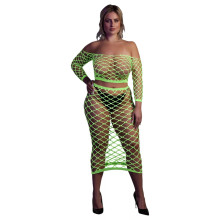 Conjunto Top y Falda Neon Green Ouch 834