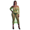 Conjunto Top y Falda Neon Green Ouch 834