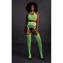 Conjunto Halter Neck Neon Green Ouch 838