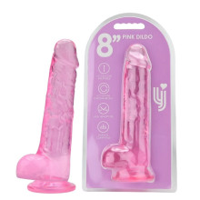 Dildo Jelly Realistico Balls Rosa Loving Joy 8"