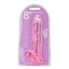 Dildo Jelly Realistico Balls Rosa Loving Joy 8"