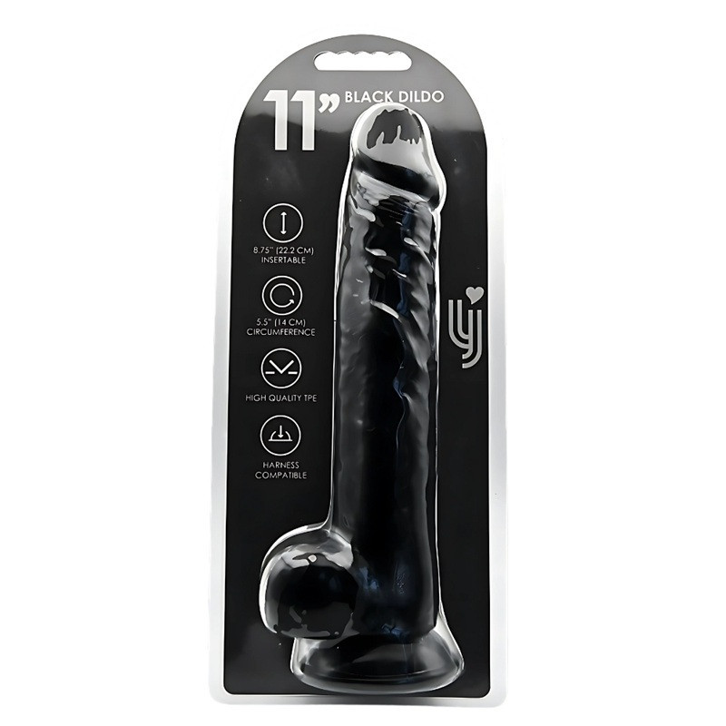 Dildo Realistico Balls Negro Loving Joy 11"