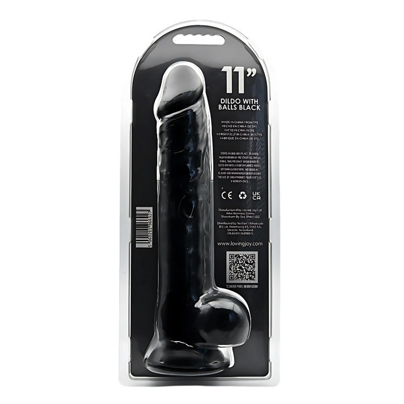 Dildo Realistico Balls Negro Loving Joy 11"
