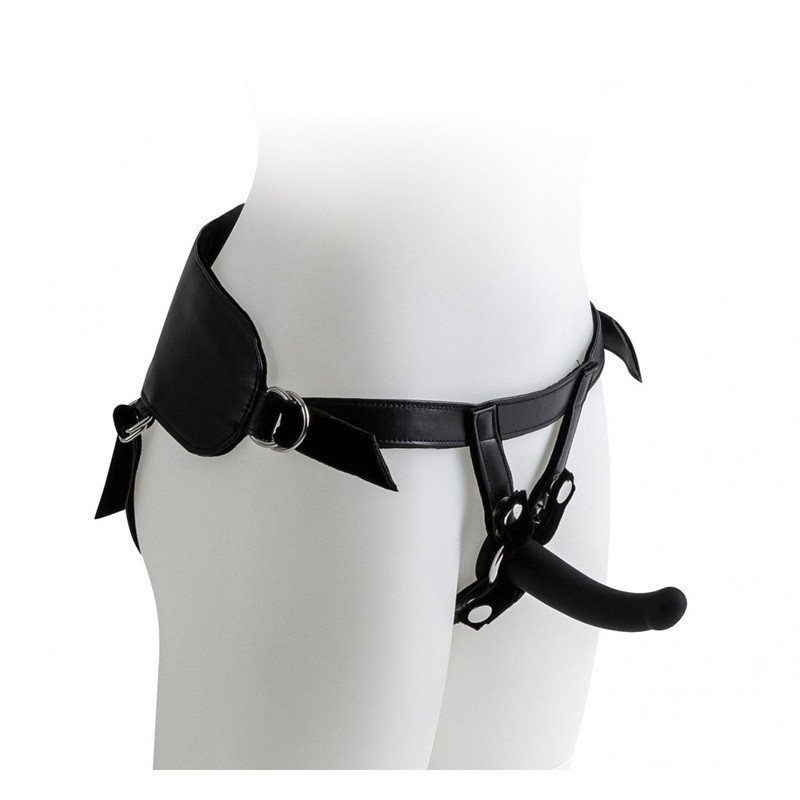 Arnes Dildo Silicona Virgite Negro S