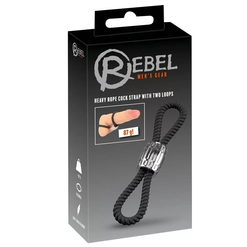 Anillo Heavy Rope Cock Strap Two Loops Rebel