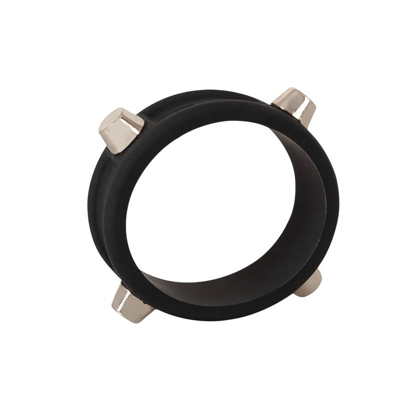 Anillo Silicona Cock Ring With Studs Metal Rebel
