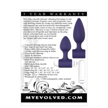 Kit 2 Plugs Anales con Vibración Dynamic Duo Evolved