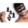 Kit 3 Plugs Anales con Vibración y Control Remoto Backdoor Adventure Bang