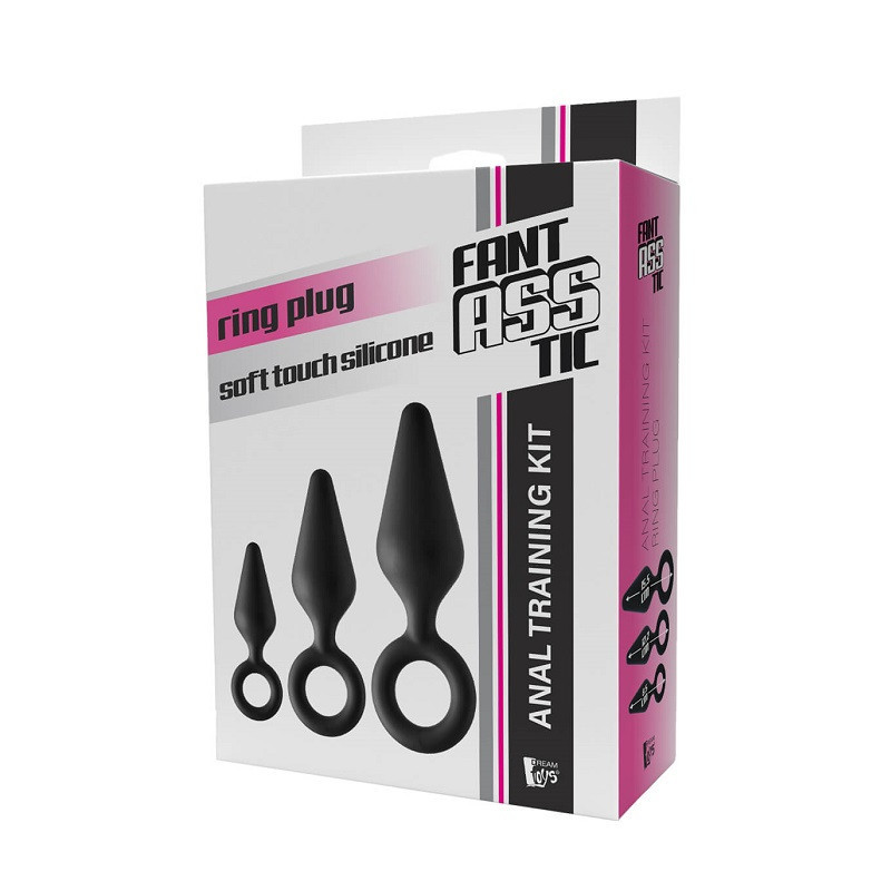 Kit 3 Plugs Anales Dream Toys Silicona Fantasstic Anal Training Kit Ring