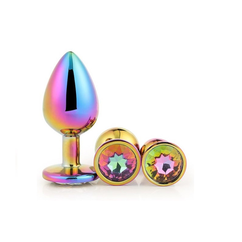 Kit 3 Plugs Anales Metal S, M, L Multicolor Dream Toys