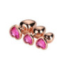 Kit 3 Plugs Anales Metal S, M, L Rose Gold Dream Toys