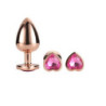 Kit 3 Plugs Anales Metal S, M, L Rose Gold Dream Toys