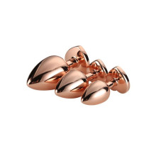 Kit 3 Plugs Anales Metal S, M, L Rose Gold Dream Toys