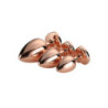 Kit 3 Plugs Anales Metal S, M, L Rose Gold Dream Toys